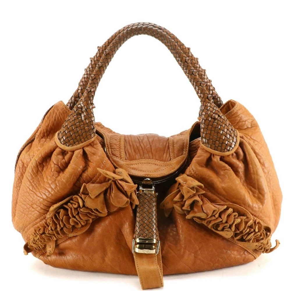 Fendi Wisteria Spy Bag in Honey Nappa Leather